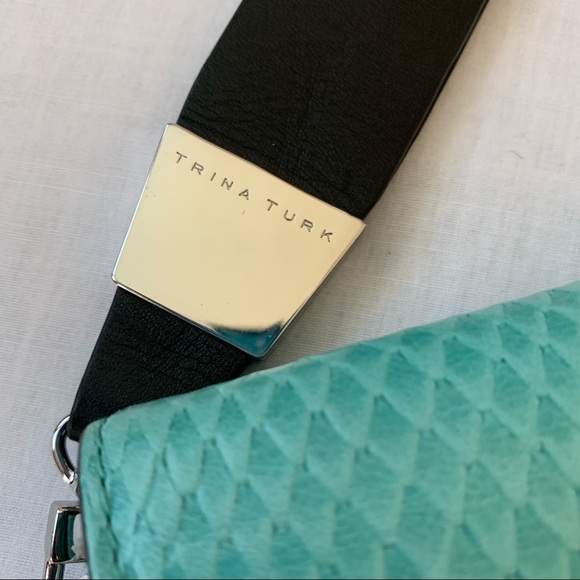 Authentic Trina Turk Tri Colored Leather Clutch - Picture 7 of 11